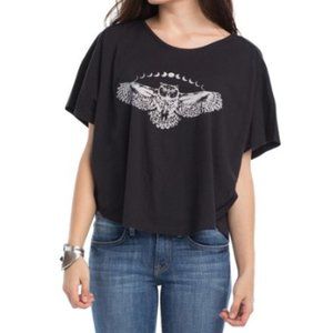 Synergy Owl Moon Phases Circle Top in Dark Grey